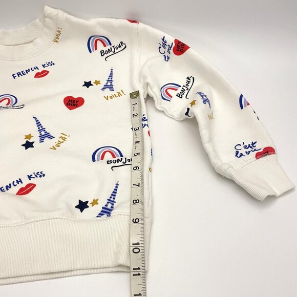 Monoprix Paris Themed Graphic Sweatshirt Girl's 10 - Picture 8 of 10